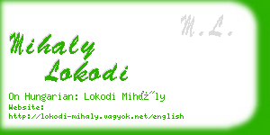 mihaly lokodi business card